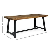 Streamdale Outdoor Dining Set with 6 Chairs & Acacia Table
