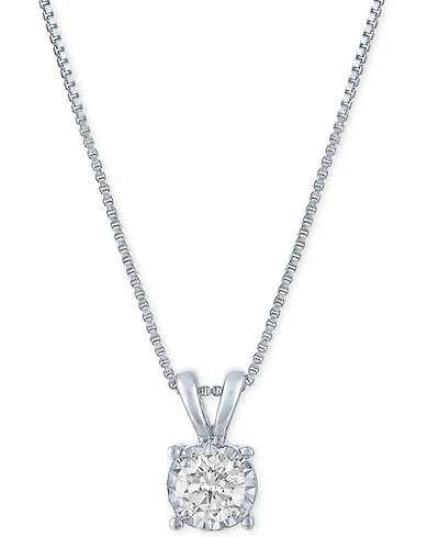 Forever Grown Diamonds Lab-Grown Diamond Pendant Necklace (1/3 ct. t.w) in Sterling Silver