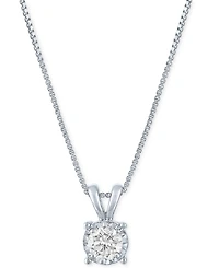 Forever Grown Diamonds Lab-Grown Diamond Pendant Necklace (1/3 ct. t.w) in Sterling Silver