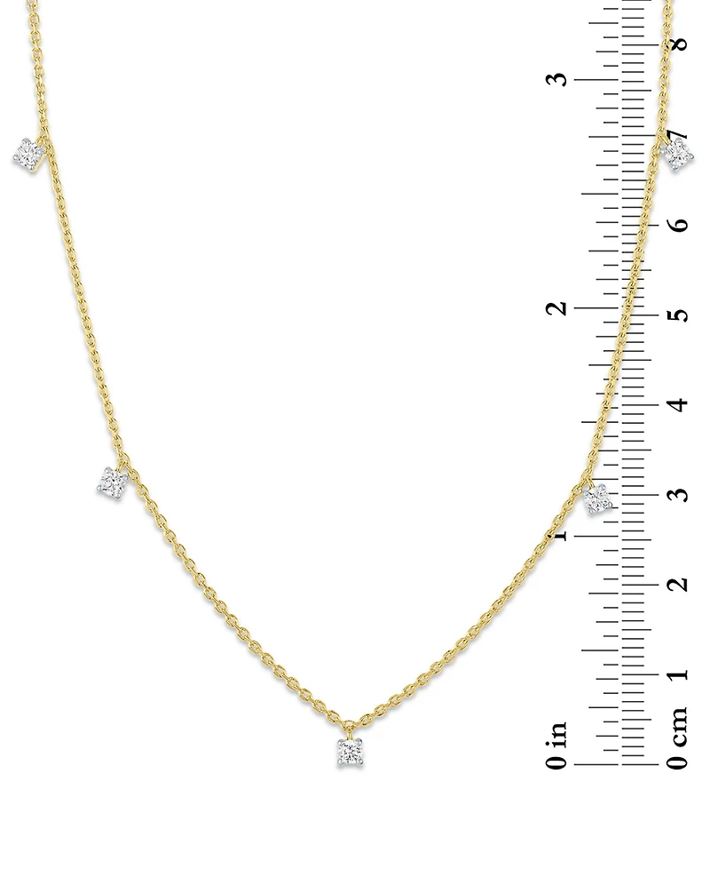 Forever Grown Diamonds Lab-Grown Diamond 5 Drop Necklace (1/4 ct. t.w.) Sterling Silver or 14k Gold-Plated