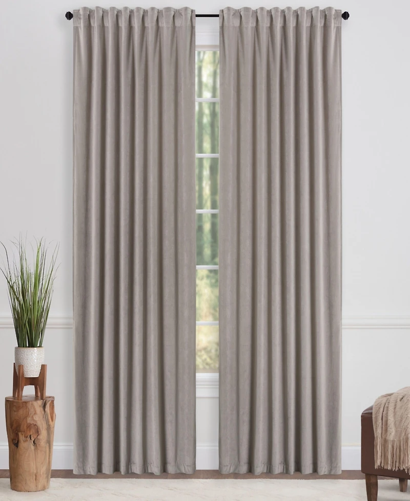 Chanasya Premium Solid Velvet Curtains - Classy and Drapes for Living Room or Bedroom 52" x 108" Teal, 2 Panels