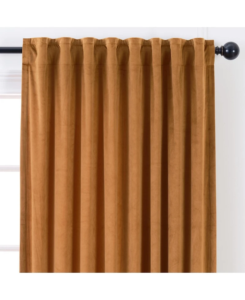Chanasya Premium Solid Velvet Curtains - Classy and Drapes for Living Room or Bedroom 52" x 84" Blush, 2 Panels
