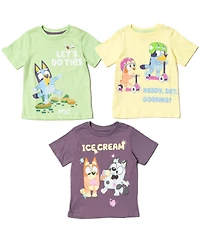 Bluey Toddler Boys 3 Pack T-Shirts