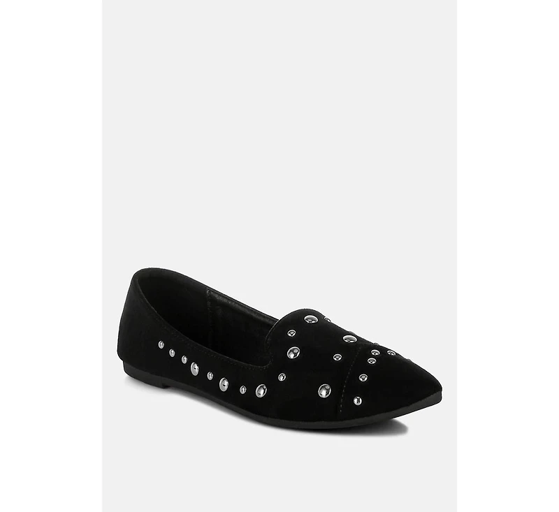 Olesia Stud Emebllished Ballet Flats