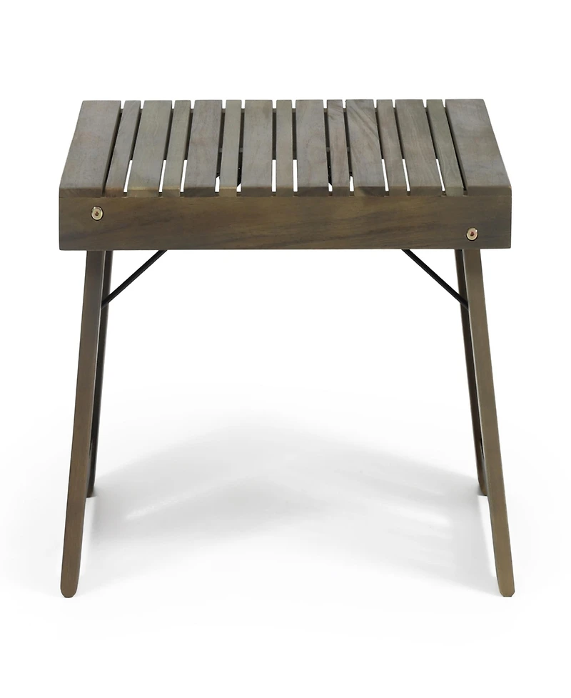 Streamdale Foldable Acacia Wood Side Table Durable, Stylish, Space-Saving