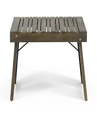 Streamdale Foldable Acacia Wood Side Table Durable, Stylish, Space-Saving