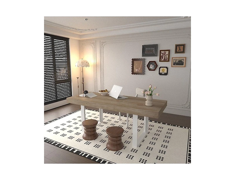 Streamdale Modern Farmhouse Extendable Dining Table