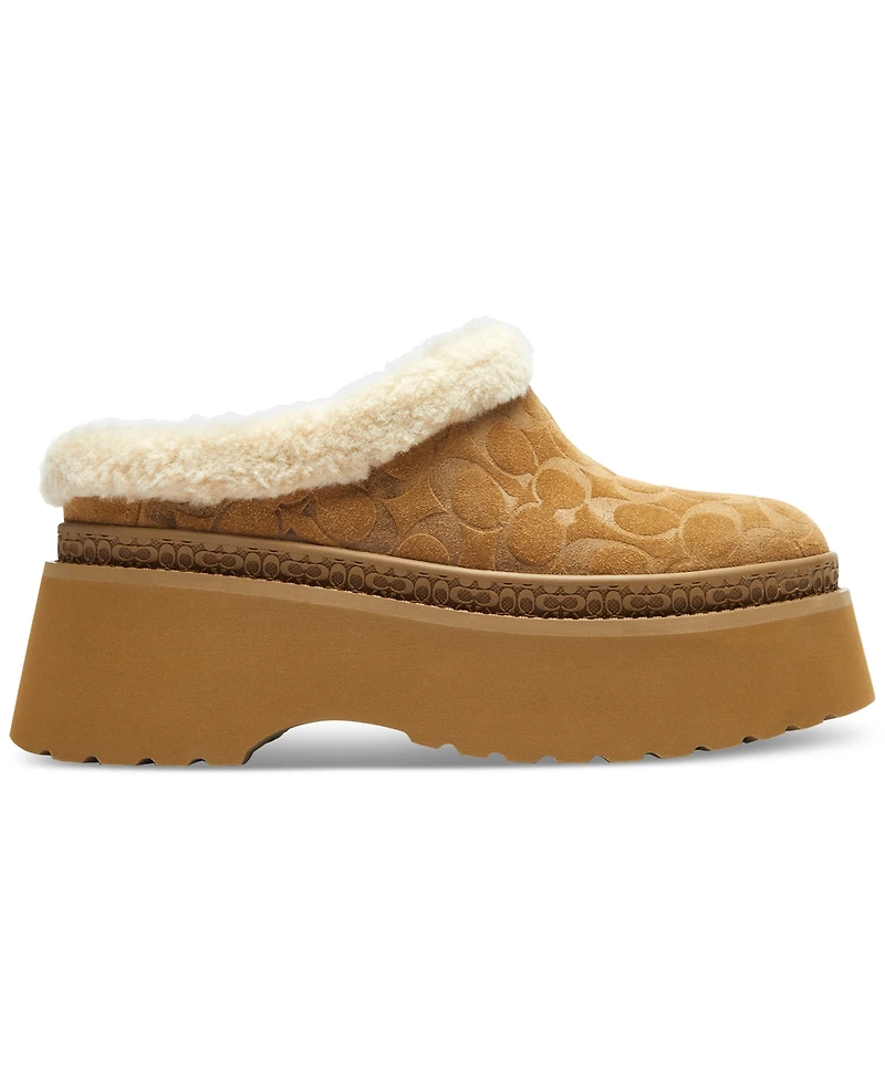 Coach Women's Cecelia Signature Shearling Clogs