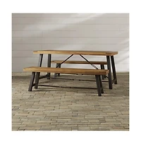 Streamdale Catriona 3 Piece Wood Outdoor Dining Set