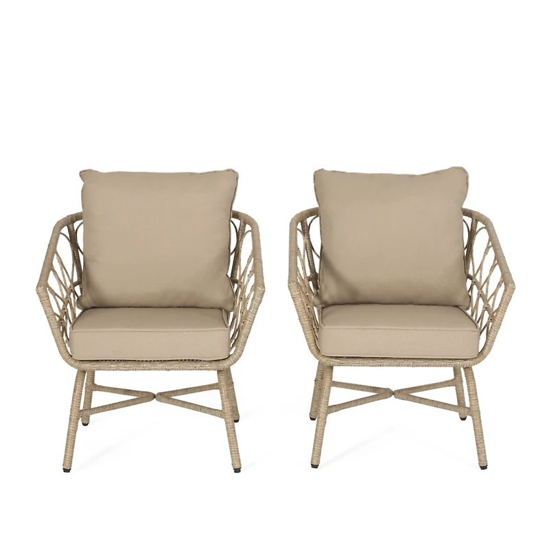 Streamdale Cozy Boho Bruce Club Chair Set (Set Of 2)