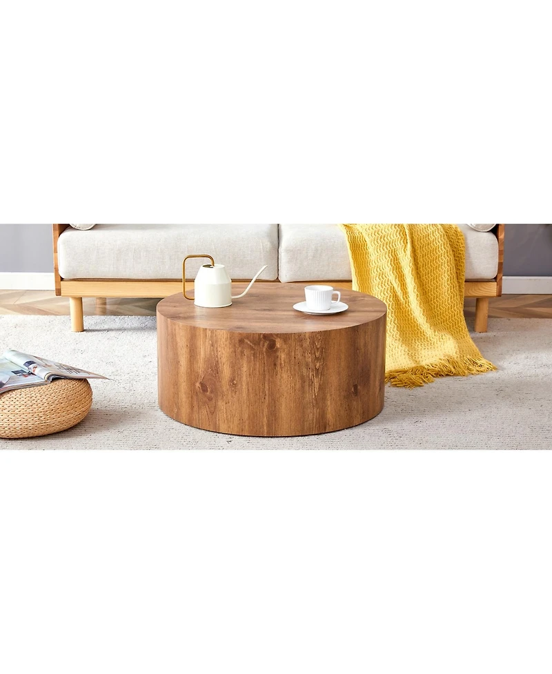 Streamdale Versatile Cylindrical Table with Patterned Design