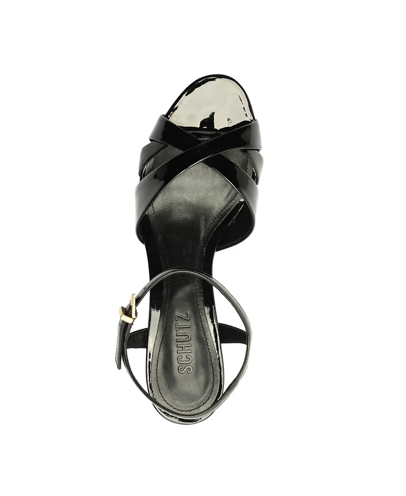 Schutz Women's Keefa Mid-Block Heel Sandals