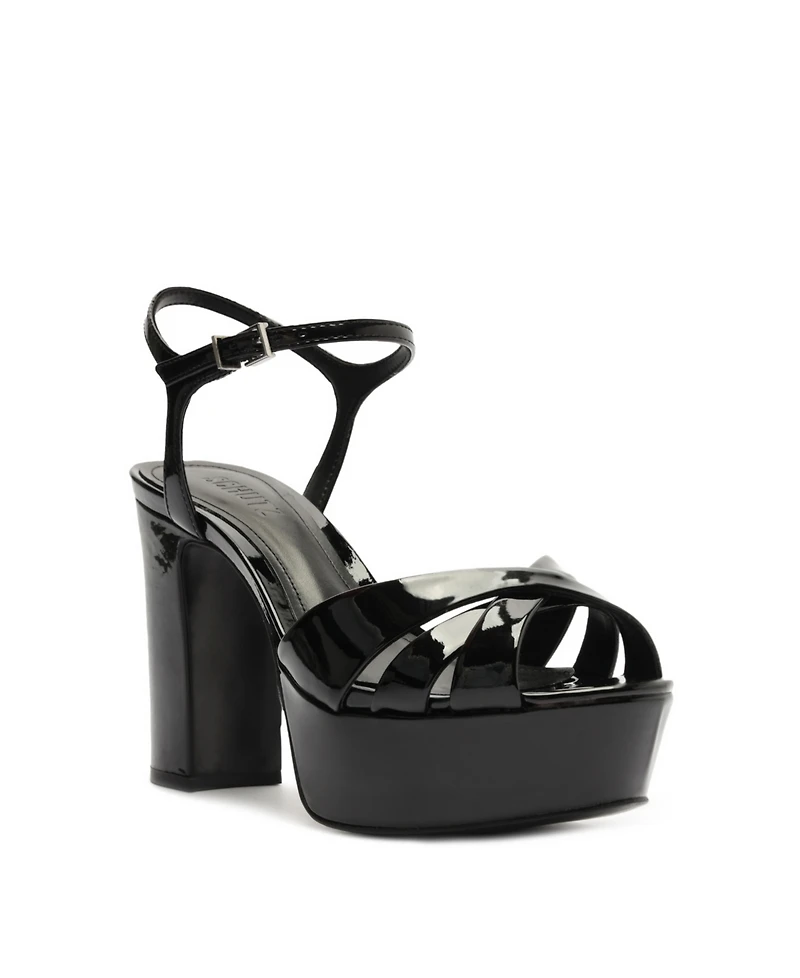 Schutz Women's Keefa Block Heel Wedge Sandals