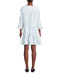 Lands' End Women's Gauze Tiered Dress