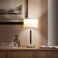 Carter Wood Led Table Lamp Bundle (26"), Bulbs Included