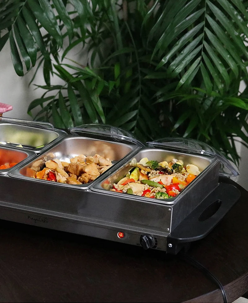 MegaChef 4 Section Buffet Server Food Warmer