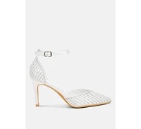 Wanda Pearls & Sequins Embellished Stiletto Sandals Women