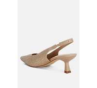 Julep Flyknit Rhinestone Slingback Sandals