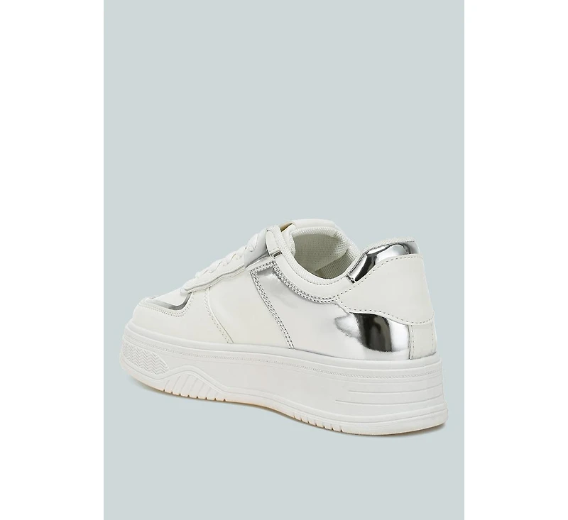 London Rag Scouts Metallic Paneling Platform Sneakers