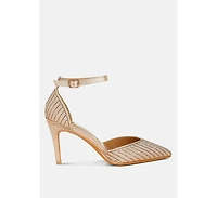 Wanda Pearls & Sequins Embellished Stiletto Sandals Women