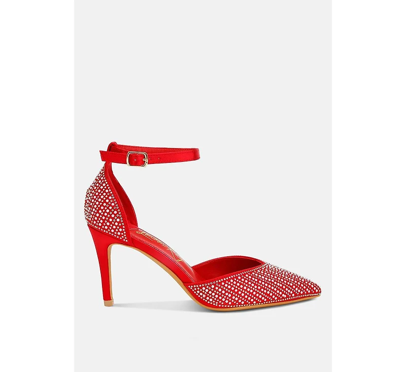 Wanda Pearls & Sequins Embellished Stiletto Sandals Women