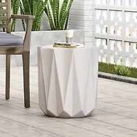 Streamdale Geometric Concrete Side Table Durable, Eye-Catching