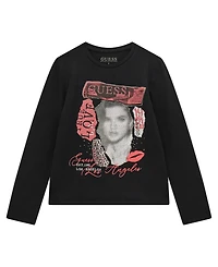Guess Big Girls Long Sleeve Graphic T-Shirt