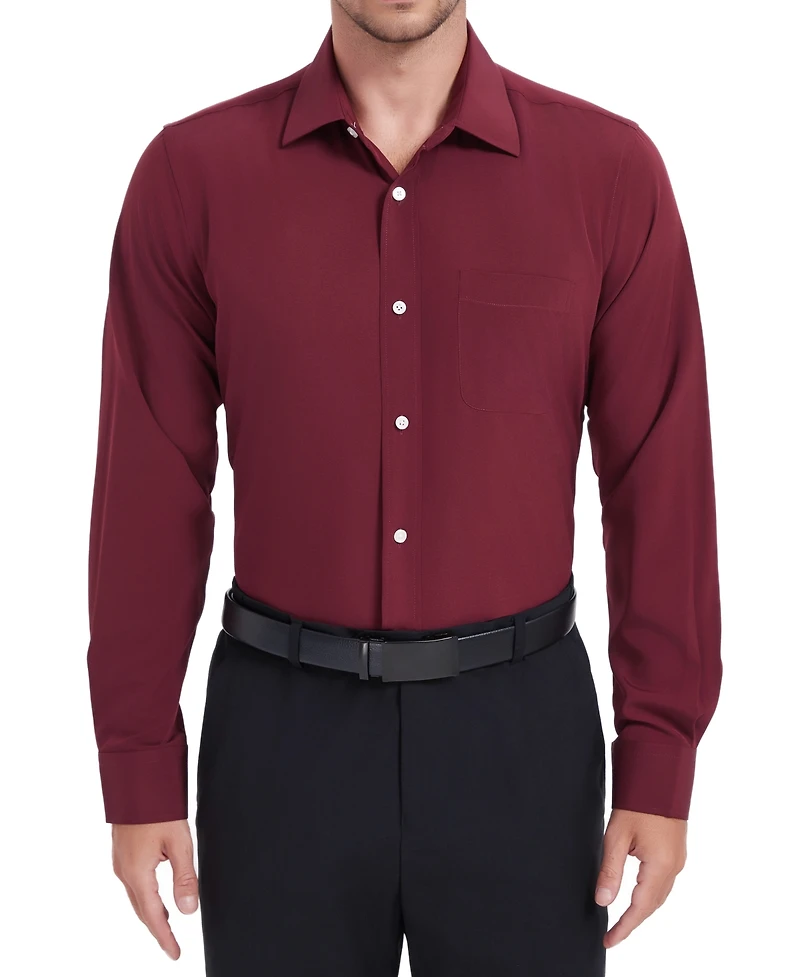 Men Classic-Fit Solid Color Dress Shirt