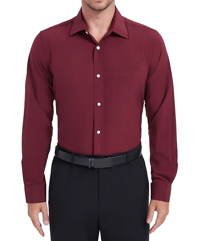 Men Classic-Fit Solid Color Dress Shirt