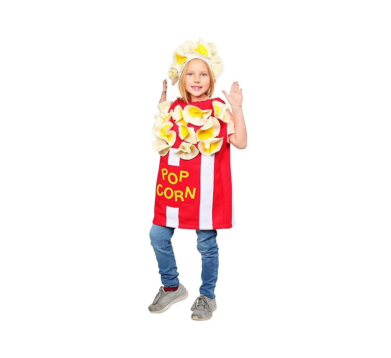 Dress Up America Popcorn Tunic & Hat Costume Set