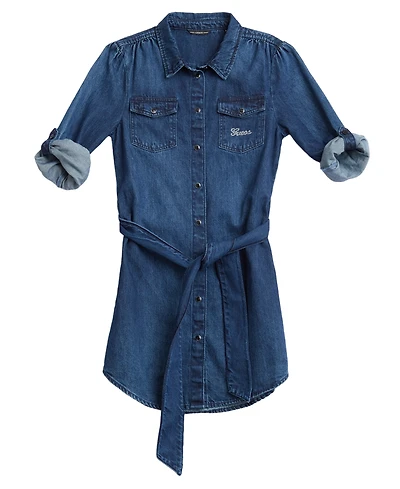 Guess Big Girls Long Sleeve Denim Dress