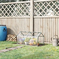 Streamdale Furniture 4' x 2' x 2' Portable Mini Greenhouse, Small Greenhouse with Pvc Cover, Roll-up Zippered Windows for Indoor, Outdoor Garden, Clea