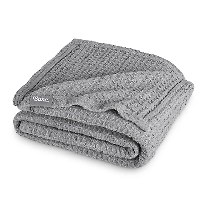 Bare Home Cotton Waffle Blanket Throw