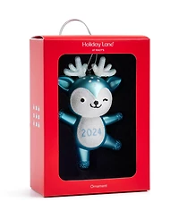 Holiday Lane Baby's First Blue Glass Deer Ornament, Exclusively at Macy's