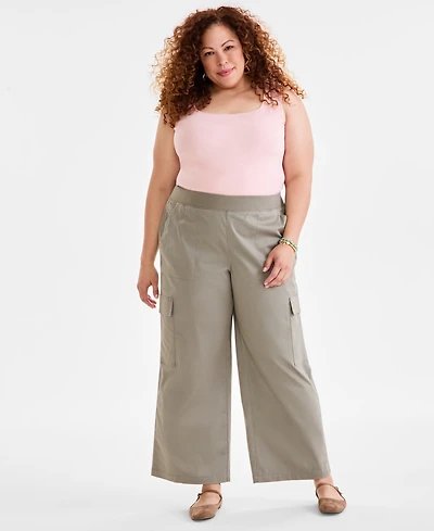 Style & Co Plus Size Pull-On Cargo Pants, Exclusively at Macy's