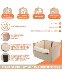 Co-Pilot Pet Car Seat, Collapsible and Foldable Booster Car Seats for Small Dogs