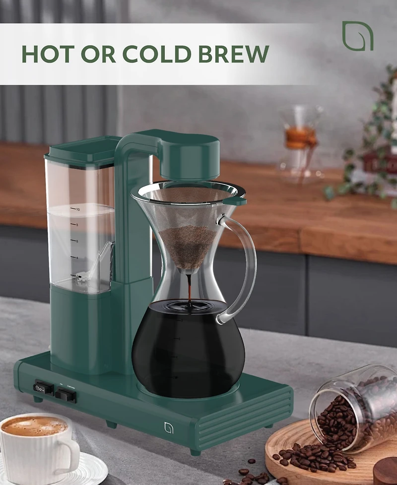 Willow Kitchen Artisan Brew Automatic Pour Over Coffee Maker- Blooming Technology