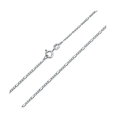 Bling Jewelry Thin Lightweight 1.2MM Strong Solid Sterling Silver Figaro Link Chain Necklace 14 Inch