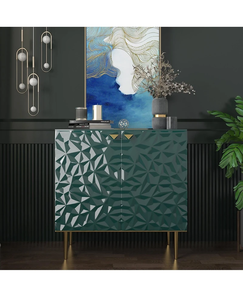 Boyel Living 2 Door Locker Accent Cabinet