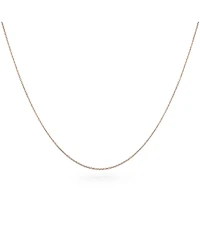 Bling Jewelry Rose Gold Plated .925 Sterling Silver Cuban Cable Link Chain Necklace for Women - 1mm Thin, Nickel-Free 18 Inch