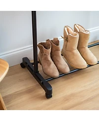 Iris Rolling Adjustable Single-Rod Clothes Garment Rack