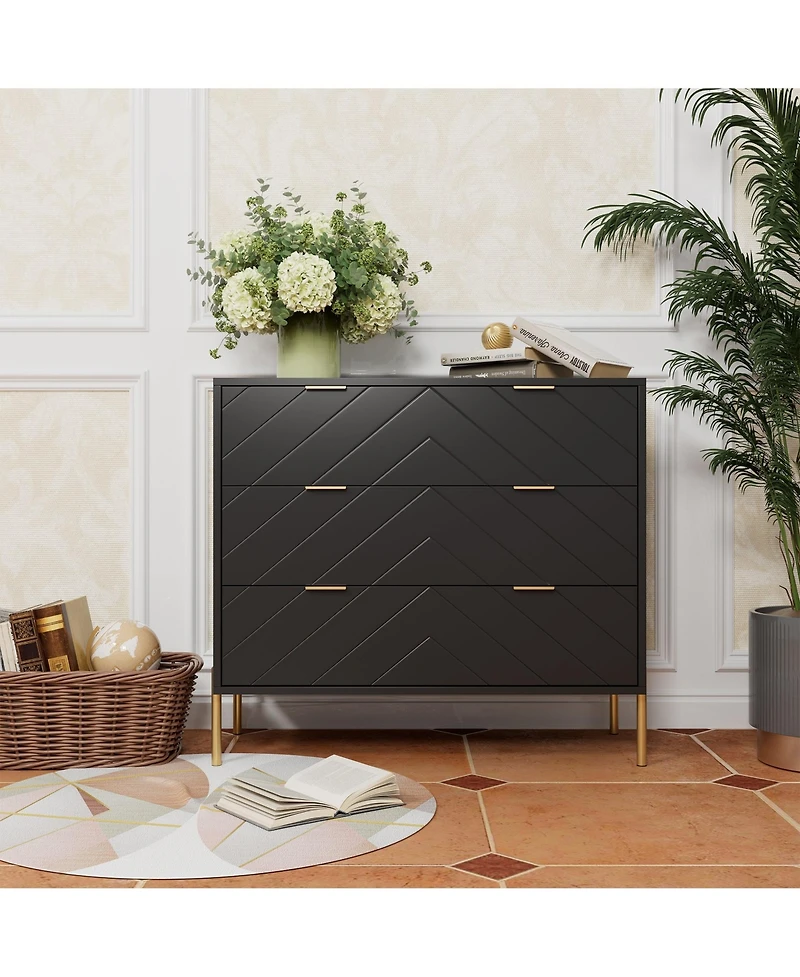 3-Drawer Dresser Chest Cabinet