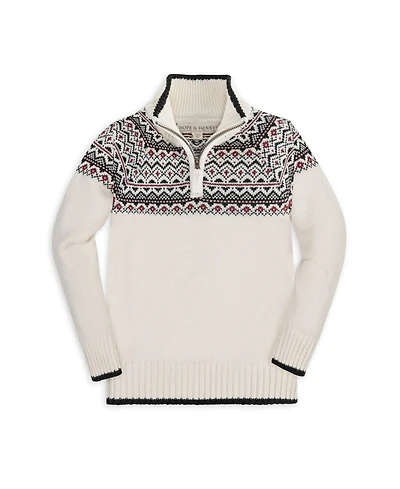 Hope & Henry Baby Boys Long Sleeve Half Zip Raglan Ski Sweater