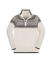 Hope & Henry Baby Boys Long Sleeve Half Zip Raglan Ski Sweater