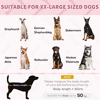 48" x 36" Elevated Breathable Dog Bed Portable Pet Cot w/ Carry Bag Metal Frame Breathable Mesh Indoor and Outdoor Red