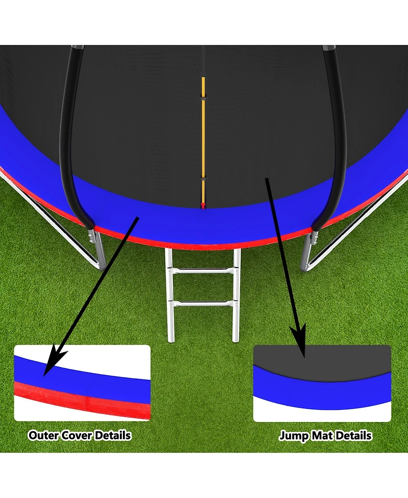 Streamdale 14FT Trampoline, Enclosure Net, Ladder, Astm Approved