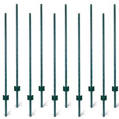 Streamdale 5-Foot Heavy Duty U-Channel Fence Posts (10-Pack)