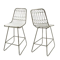 Streamdale Geometric Counter Stools with Waterproof Cushions