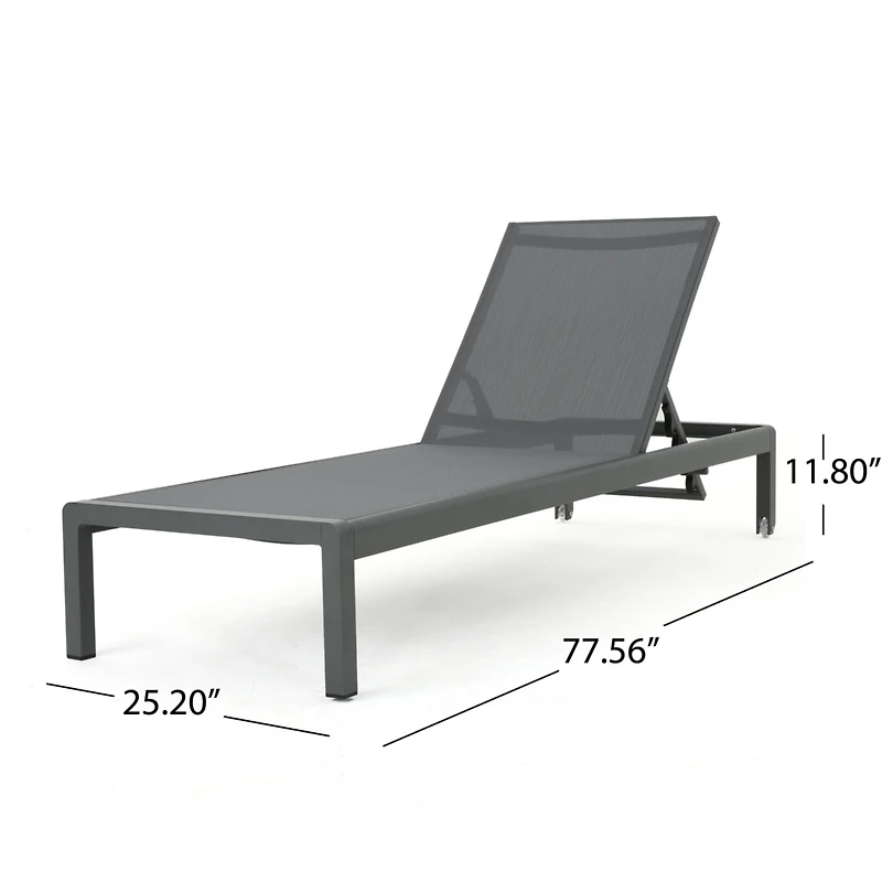 Cape Coral Kd Chaise Lounge Grey