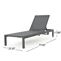 Cape Coral Kd Chaise Lounge Grey
